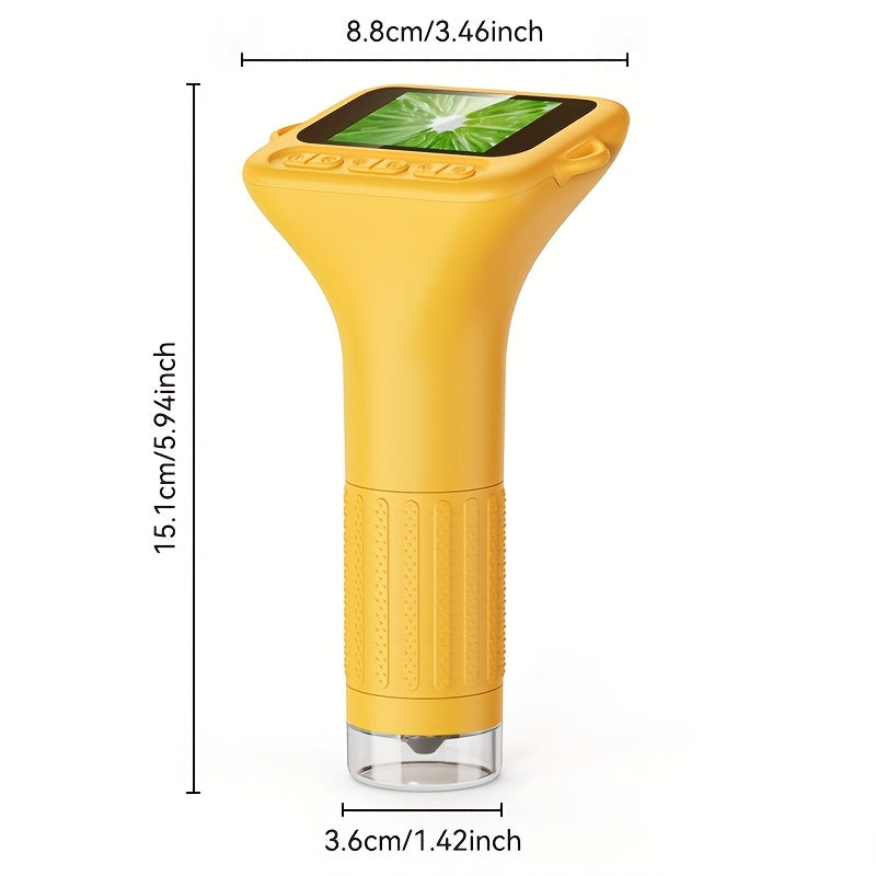 Microscopio digitale portatile RIVGOT con schermo IPS da 2 pollici 1000x, mini microscopio USB portatile tascabile HD compatibile con PC per l'educazione scientifica, regalo di compleanno divertente, giocattolo adatto per bam