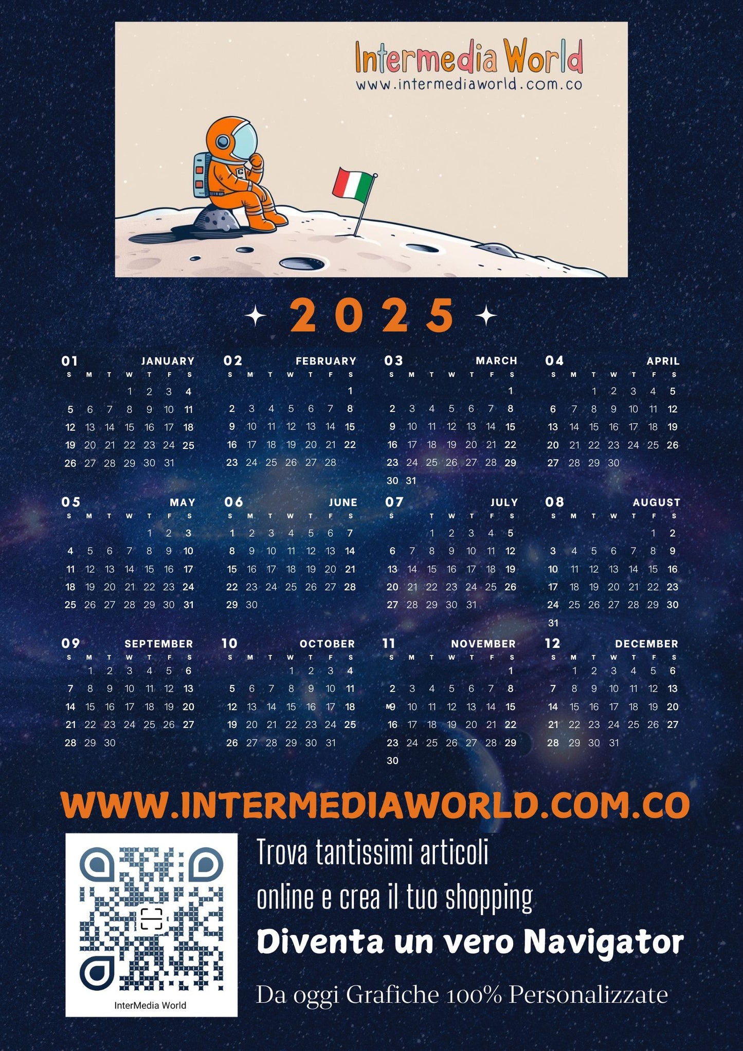 Poster Calendar Calendario Intermerdia World 2025