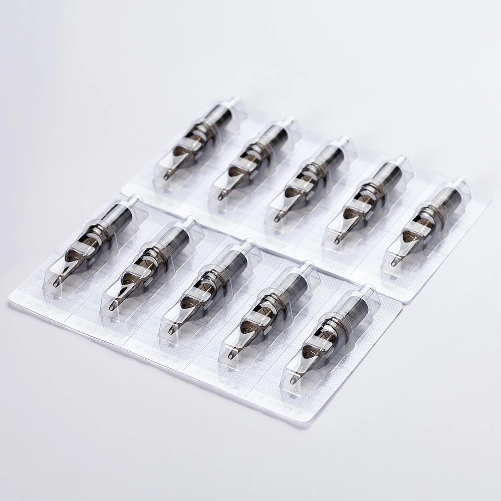 10 pz/lotto Cartuccia del Filtro Originale Aghi Per Tatuaggio Round Liner #12 0.35 millimetri Sistema di Membrana Aghi per Cartuccia Macchina Grip
