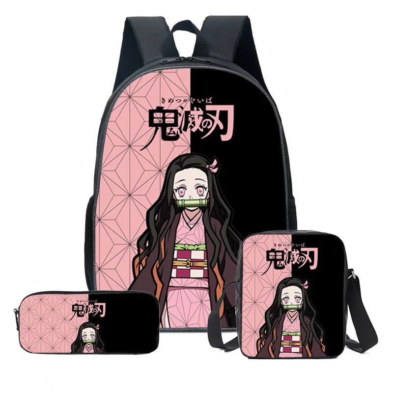 Set di 3 zaini Kamado Nezuko Demon Slayer