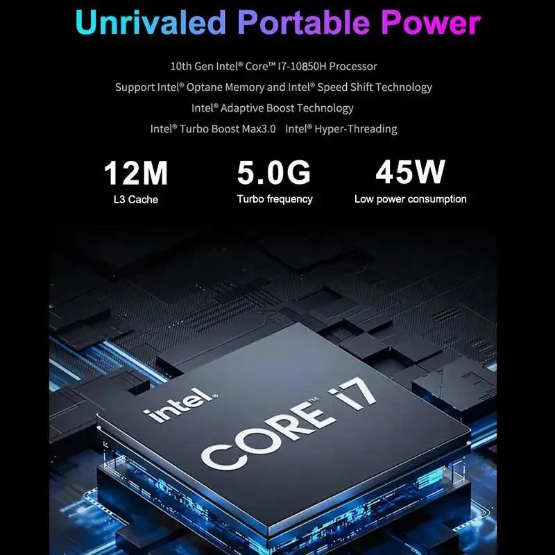 N-one Nbook Fly Laptops 16GB+1T Intel® Core™ i7-10850H Windows 11 Pro Double Screen