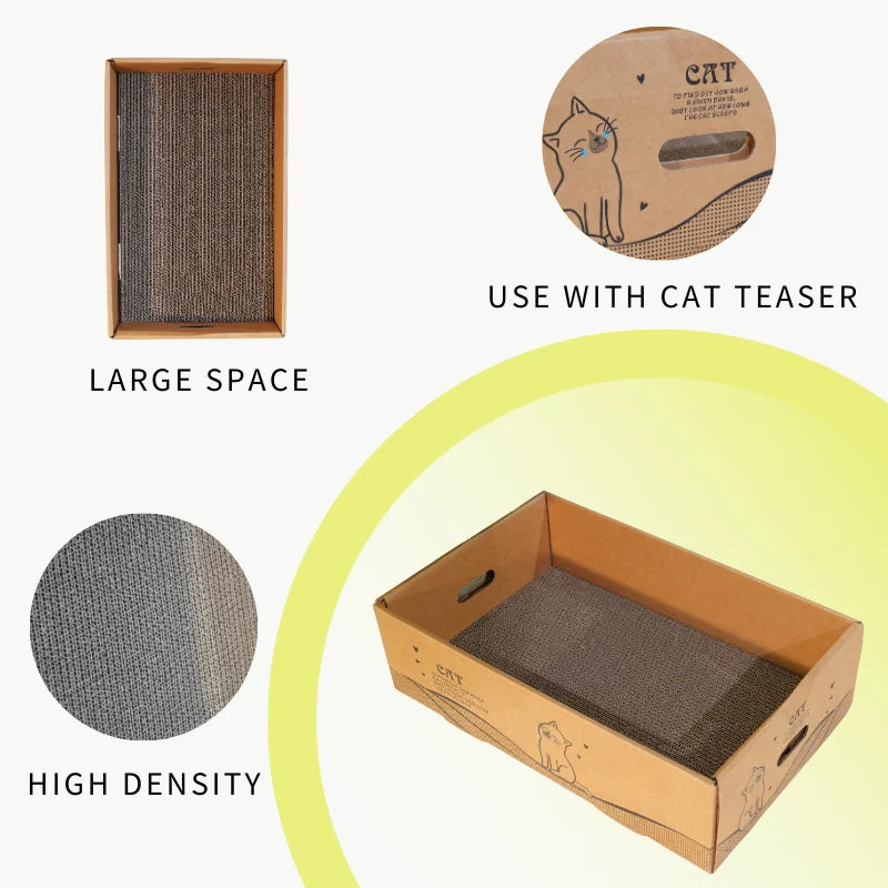 Tiragraffi per gatti, confezione da 6, tiragraffi in cartone extra large reversibili da 13" di larghezza per gatti grandi, medi e piccoli