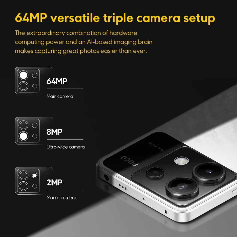 Xiaomi POCO X6 5G Triple Camera con OIS 67W Charging 5100mAh