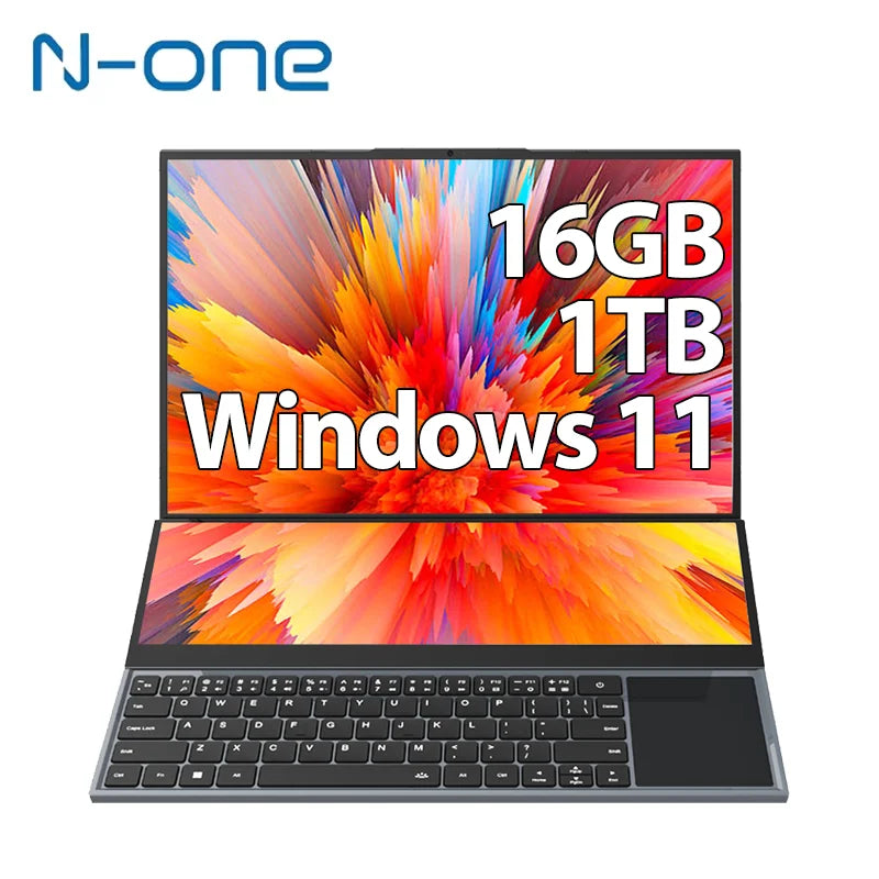 N-one NBook Fly Laptop 16 GB+ 1 TB Intel Core I9 Doppio schermo, Windows 11