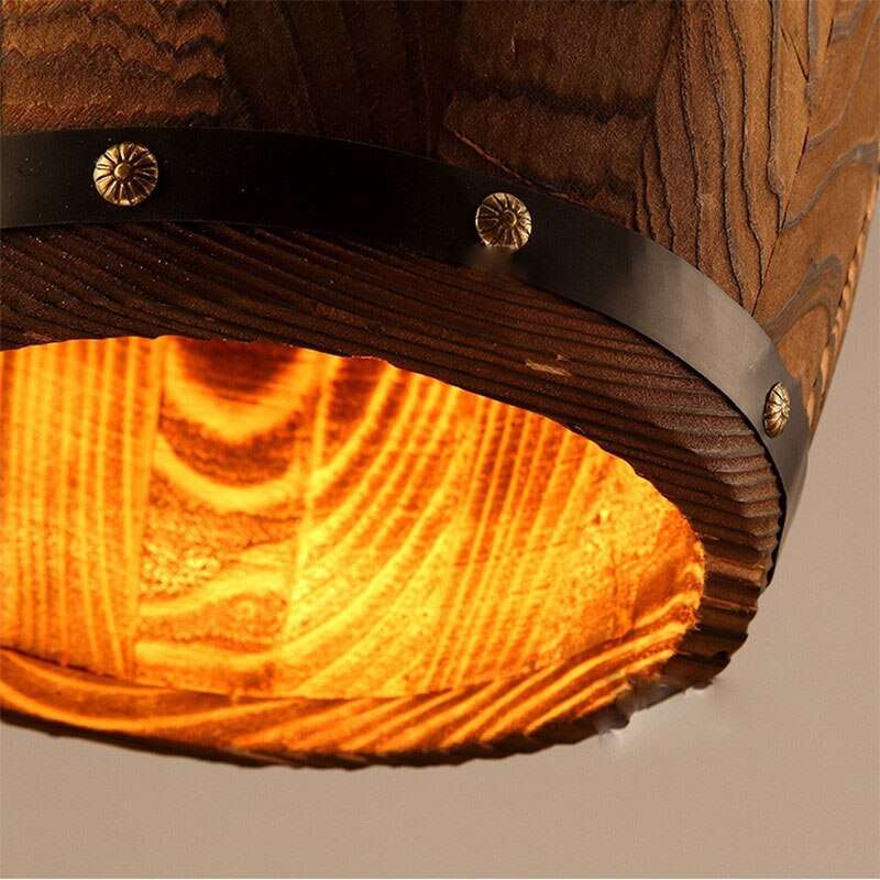 American bar chandelier retro bar barrel light old-fashioned creative personality American bar chandelier retro bar barrel light old-fashioned creative personality