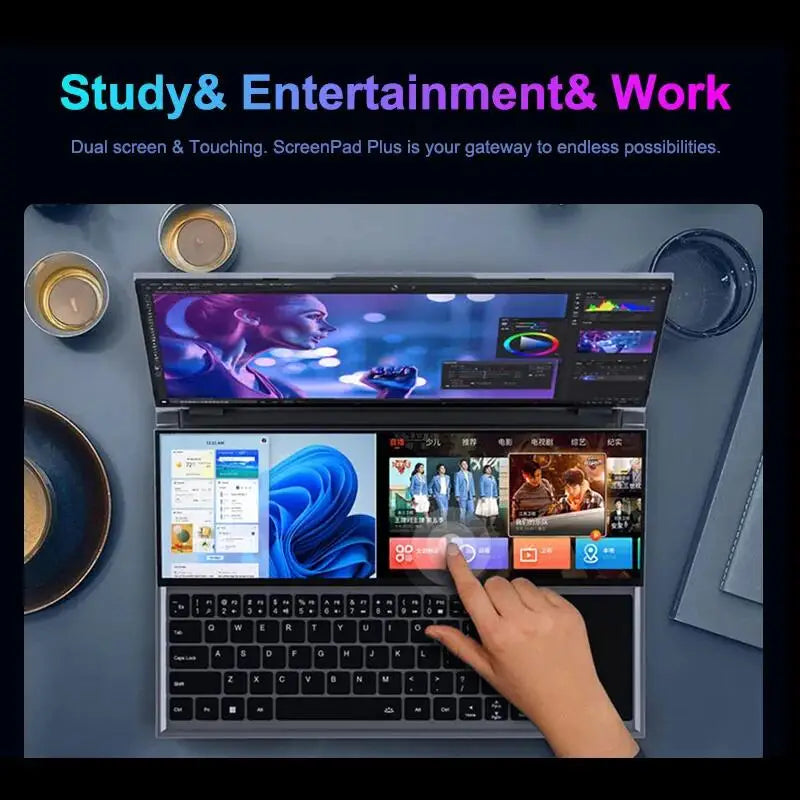 N-one Nbook Fly Laptops 16GB+1T Intel® Core™ i7-10850H Windows 11 Pro Double Screen