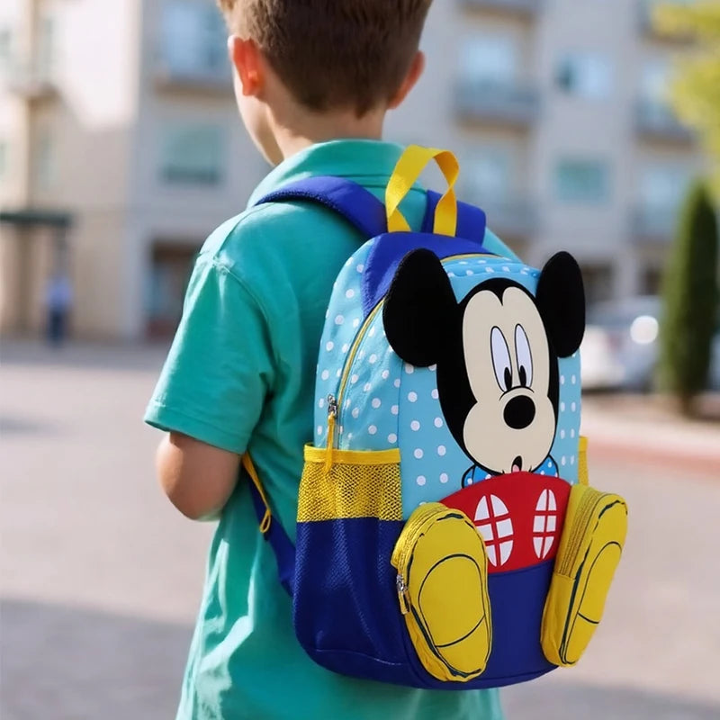 Zaino per bambini con tasche multiple di Topolino, grande capacità, grazioso zaino per la scuola materna, per ragazzi e ragazze