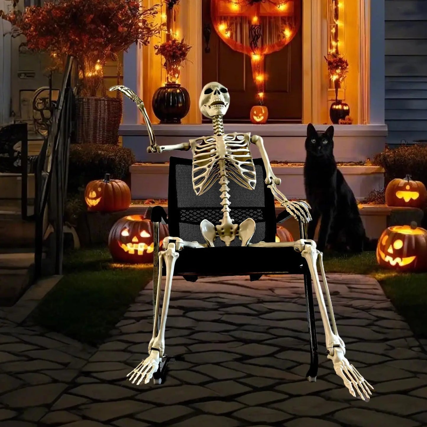 Scheletro di Halloween Scheletro umano a grandezza naturale con articolazioni snodabili