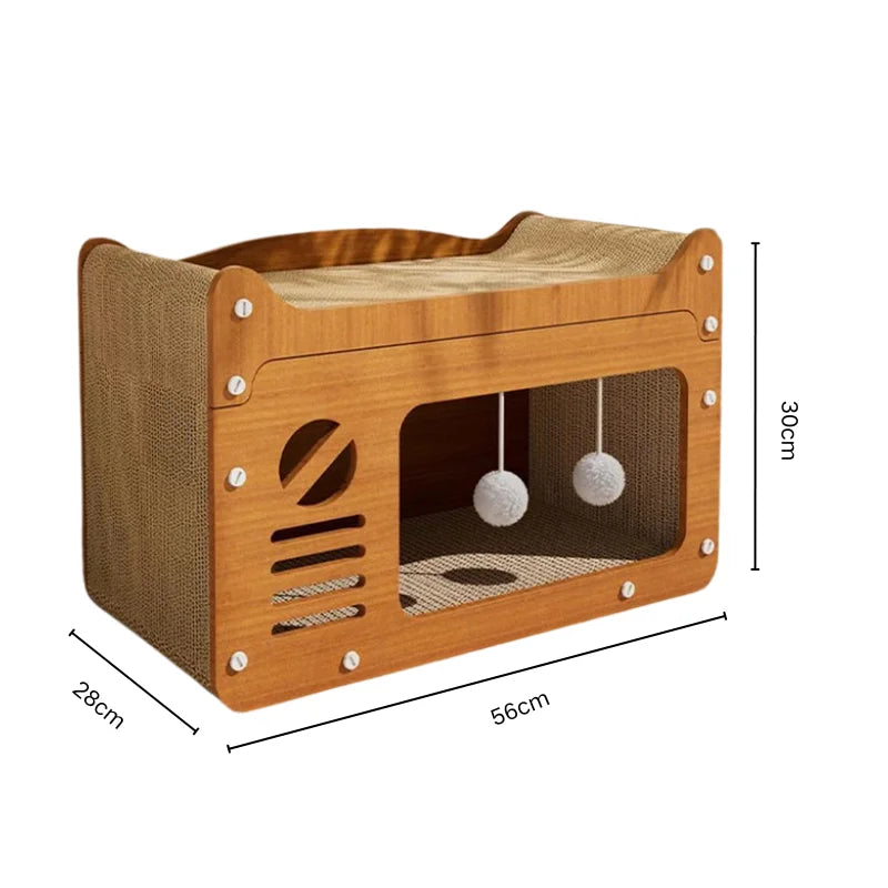 Lettino e tiragraffi - Regalo perfetto per gli amanti dei gatti, tiragraffi per gatti | Sdraio per gatti | Costruzione robusta