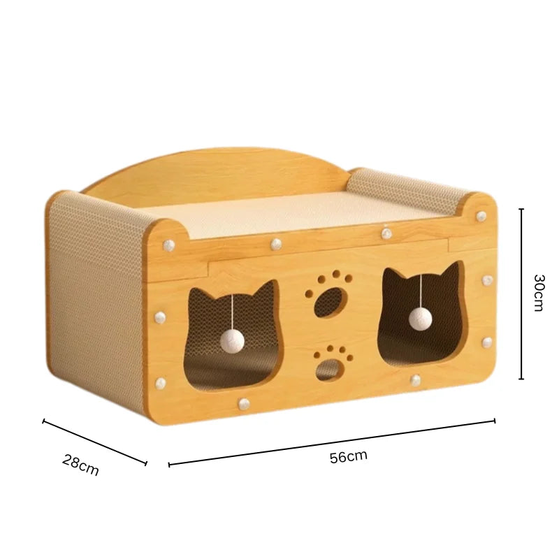 Lettino e tiragraffi - Regalo perfetto per gli amanti dei gatti, tiragraffi per gatti | Sdraio per gatti | Costruzione robusta