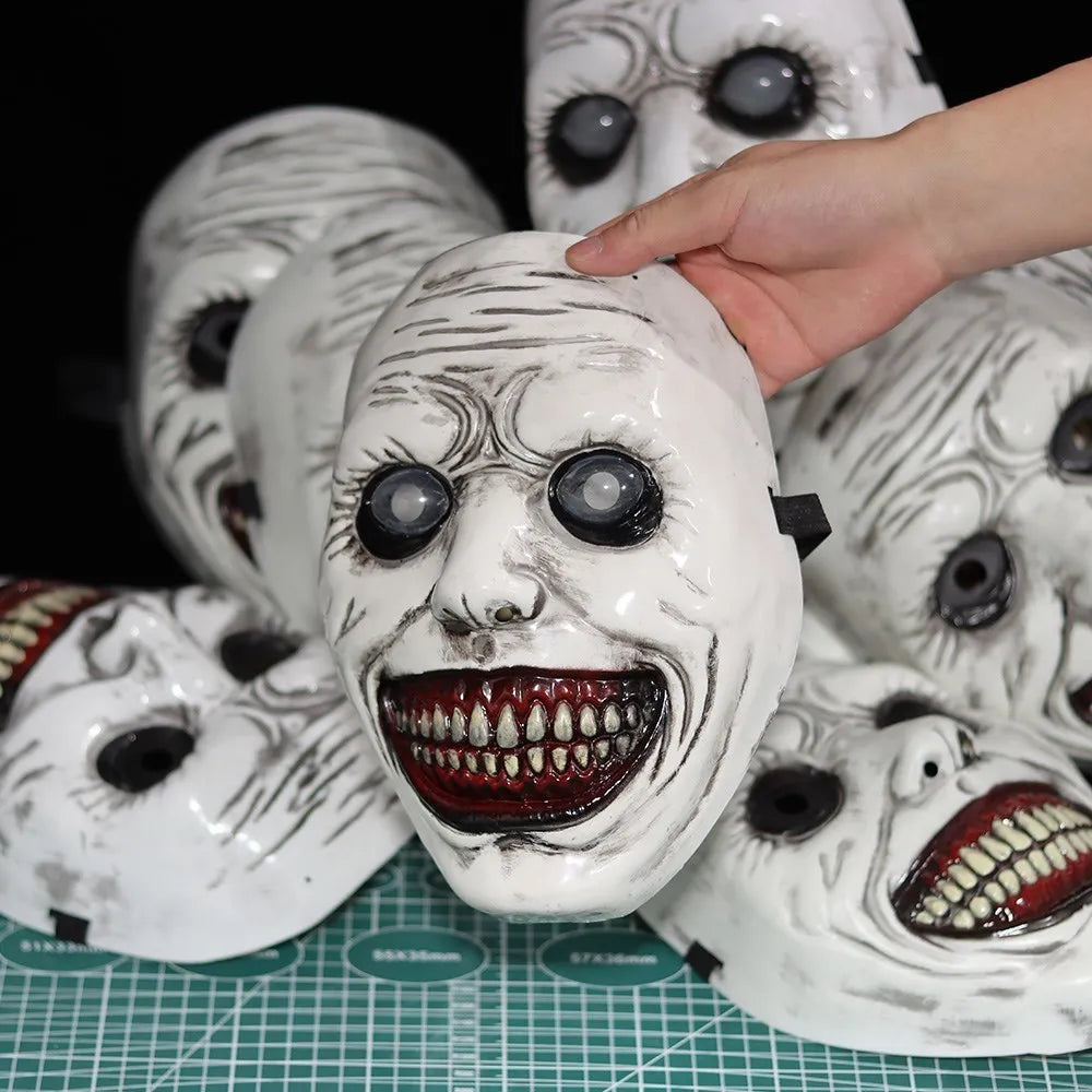 Halloween Horror L'esorcista Volto sorridente Maschera Cosplay