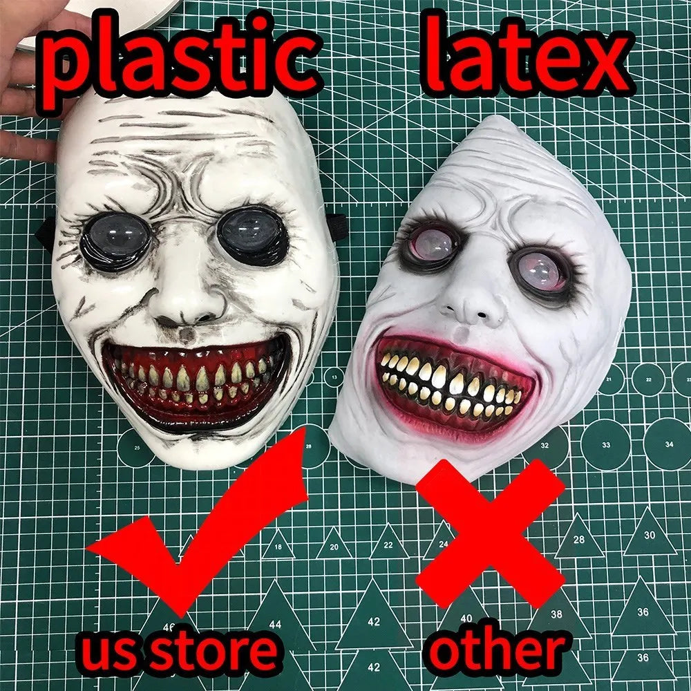 Halloween Horror L'esorcista Volto sorridente Maschera Cosplay