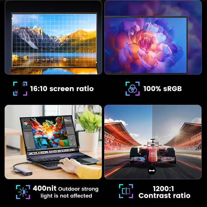 N-one NBook Fly Laptop 16 GB+ 1 TB Intel Core I9 Doppio schermo, Windows 11