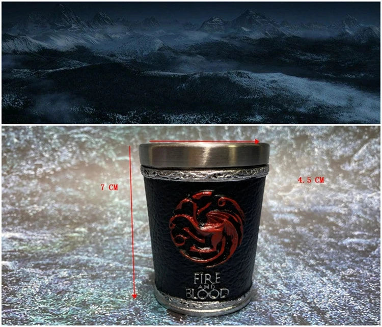 Tazza Birra vichinga in resina e in acciaio inossidabile