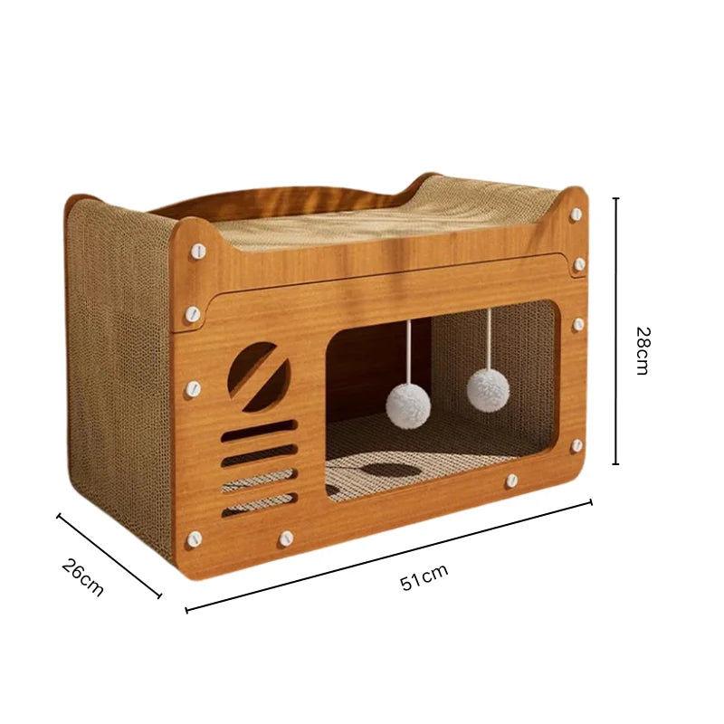 Lettino e tiragraffi - Regalo perfetto per gli amanti dei gatti, tiragraffi per gatti | Sdraio per gatti | Costruzione robusta