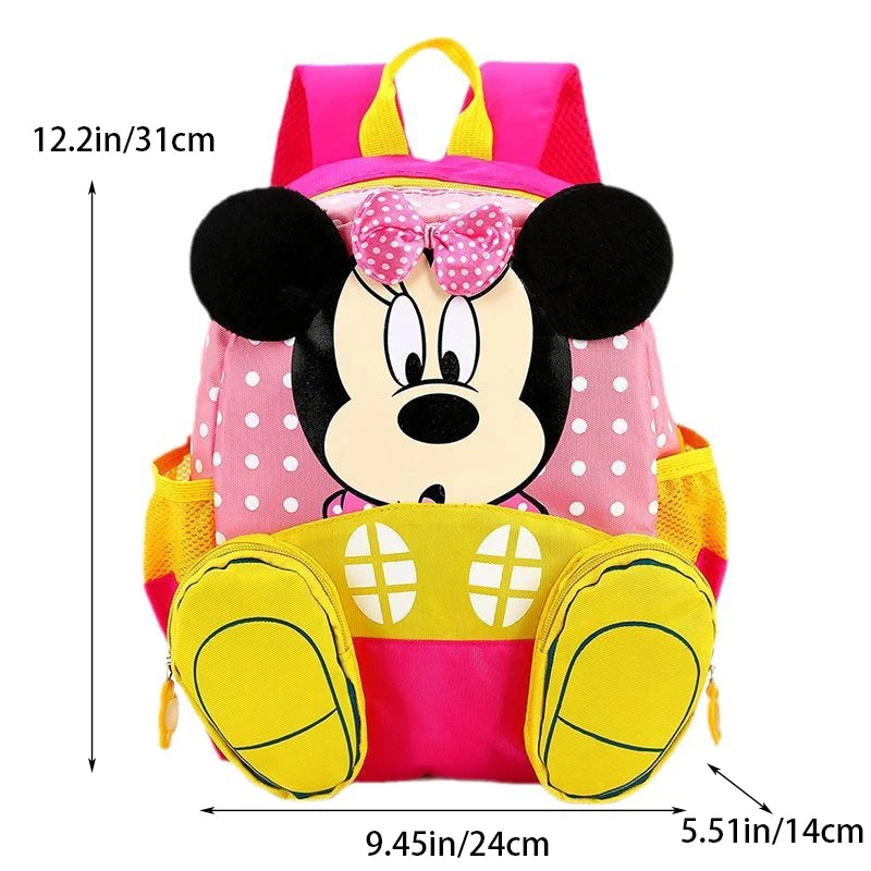 Zaino per bambini con tasche multiple di Topolino, grande capacità, grazioso zaino per la scuola materna, per ragazzi e ragazze