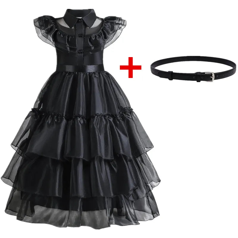 Mercoledì Addams ,Costume da Carnevale /Halloween .Abiti per bambini