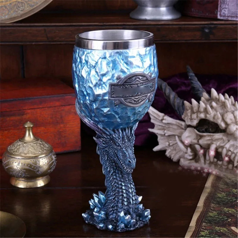 Tazza Birra vichinga in resina e in acciaio inossidabile