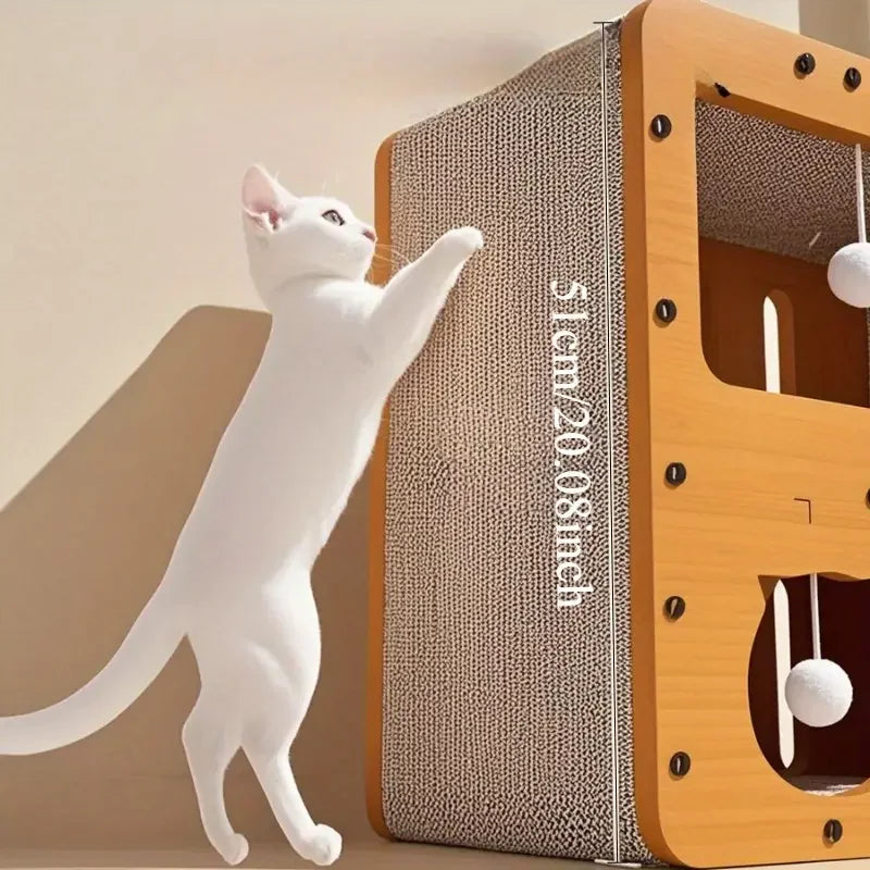 Lettino e tiragraffi - Regalo perfetto per gli amanti dei gatti, tiragraffi per gatti | Sdraio per gatti | Costruzione robusta