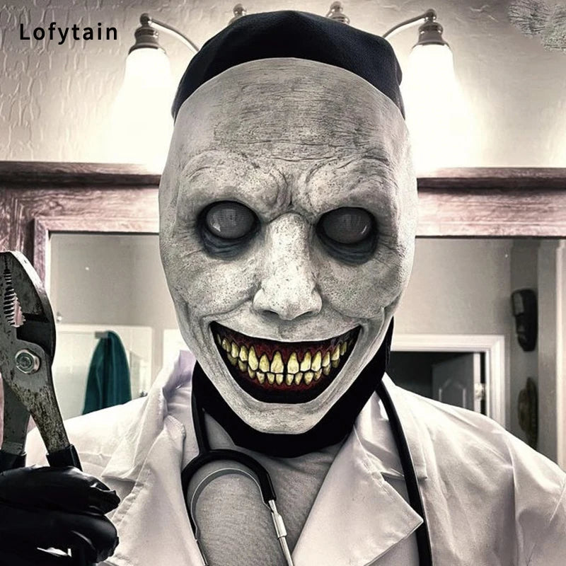Halloween Horror L'esorcista Volto sorridente Maschera Cosplay