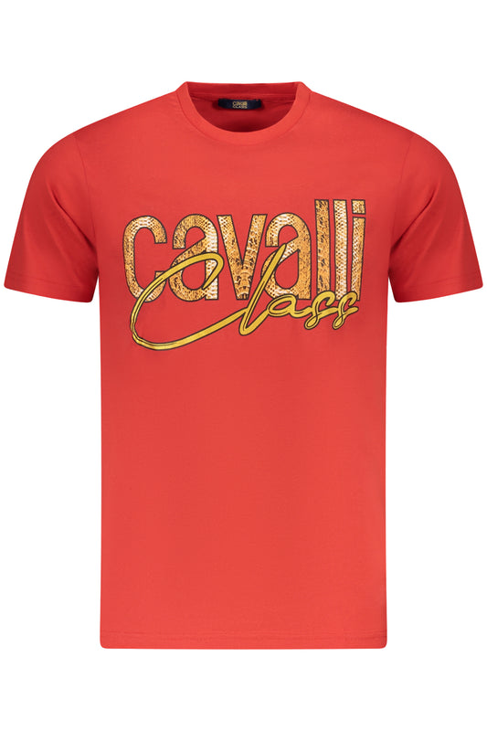 CAVALLI CLASA TRIUC MÂNECĂ SCURTĂ BĂRBAȚI ROȘU-0