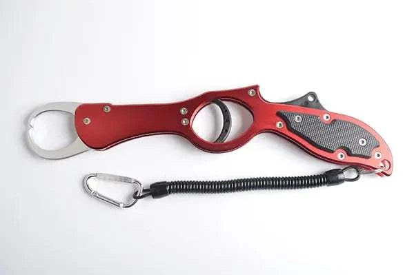 Portable Fish Clip Grip LipSPECIFICATIONSType: Fish GripOrigin: Mainland ChinaMaterial: AluminiumMaterial: AluminiumLength: 28.5CMColor: Red/Blue/BlackBrand Name: TOOLS DXFish GripInterMedia WorldI'M'"WorldPortable Fish Clip Grip Lip