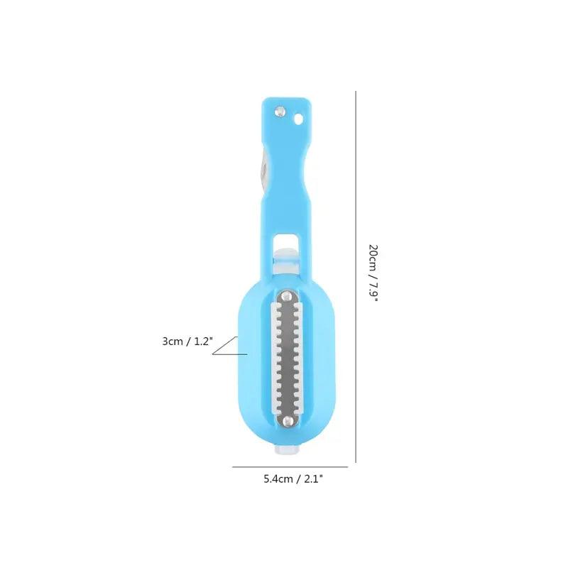 2 In 1 Plastic Fishing Scale Brush Built-in Fish CutterSPECIFICATIONSsupport: dropshippingmaterial: PP+stainless steelUse: Fish Scale ScraperType: Seafood ToolsSize: about 20x5.5cmSeafood Tools Type: Seafood Crackers &lasticaInterMedia WorldI'M'"World1 Plastic Fishing Scale Brush Built-