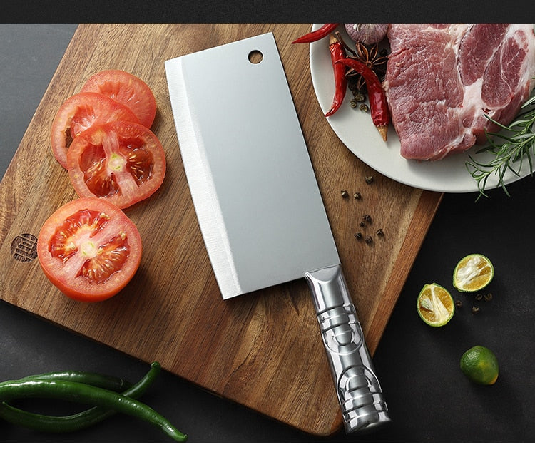 Shuoji Stainless Steel Chinese Cleaver Chopping Kitchen Knife Chef Butcher Knives Fish Meat Vegetables Cutlery Cooking Tools