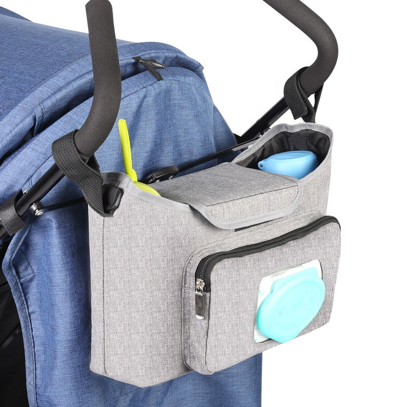 Light Weight Large Capacity Kodra Fabric Zipper Baby Diaper Stroller Organizer Bag
