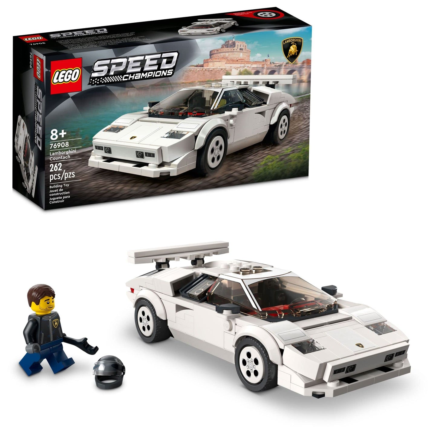 LEGO & Speed Champions Lamborghini Countach Children Building BlocSPECIFICATIONSWarning: Choking hazard. Small parts.Warning: 8+Recommend Age: 12+y,18+,14+yPlastic Type: ABSPlastic Type: ABSPlastic Block Shape: Self-Locking BrlcksPmattoncino LegoIntermedia WorldI'M'"WorldLEGO & Speed Champions Lamborghini Countach Children Building Blocks Toys Gift 76908