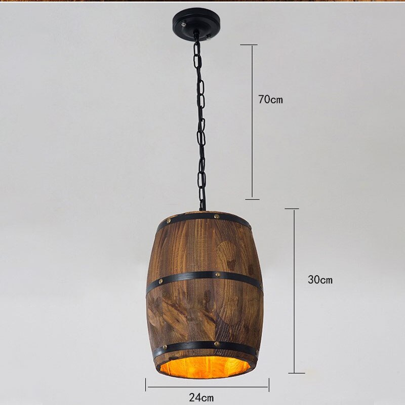 American bar chandelier retro bar barrel light old-fashioned creative personality