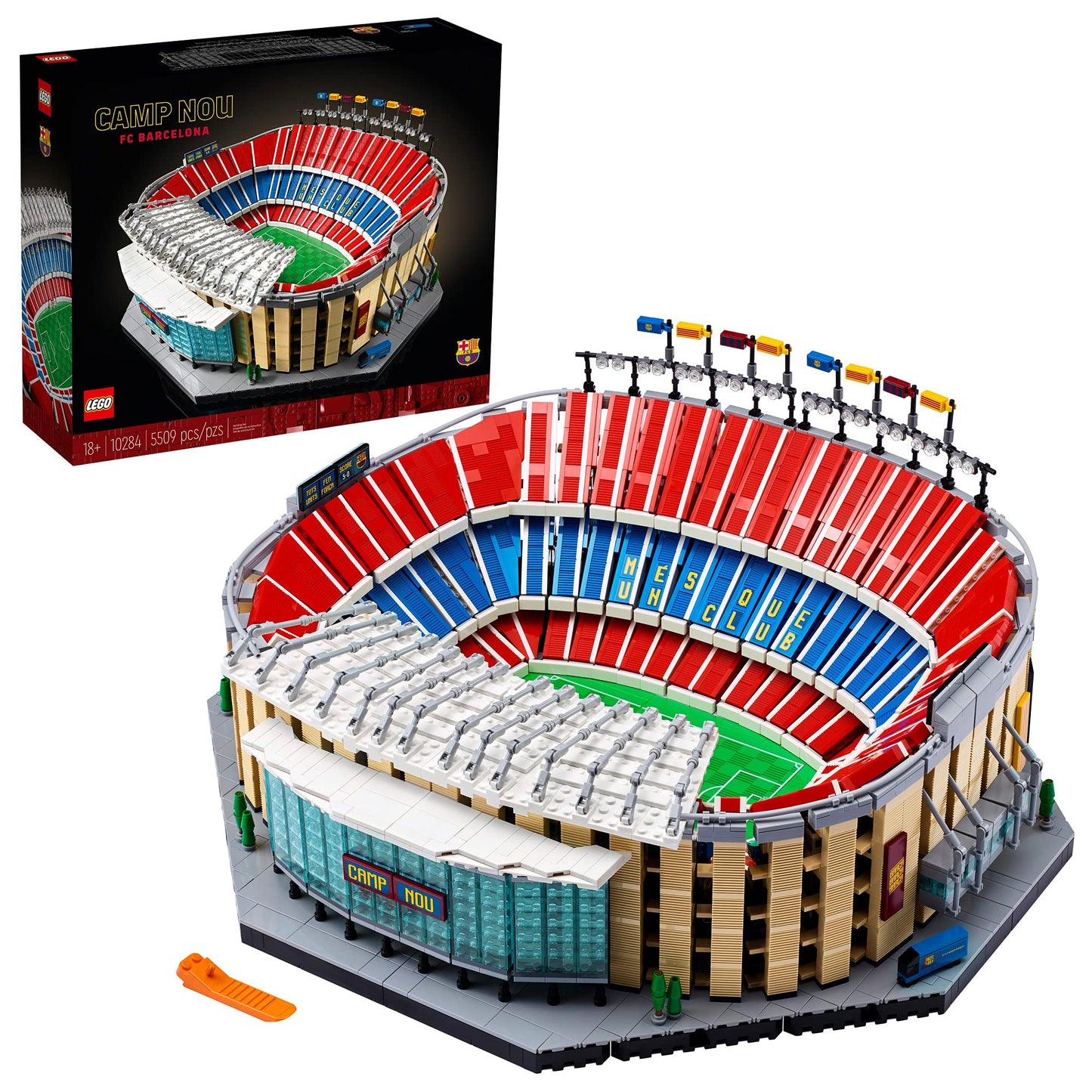 LEGO & Camp NOU – FC Barcelona 10284SPECIFICATIONSWarning: 18+Recommend Age: 12+y,18+,14+yPlastic Type: ABSOrigin: Mainland ChinaModel Number: 10284Material: PlasticBrand Name: LEGOmattoncino LegoIntermedia WorldI'M'"WorldLEGO & Camp NOU – FC Barcelona 10284