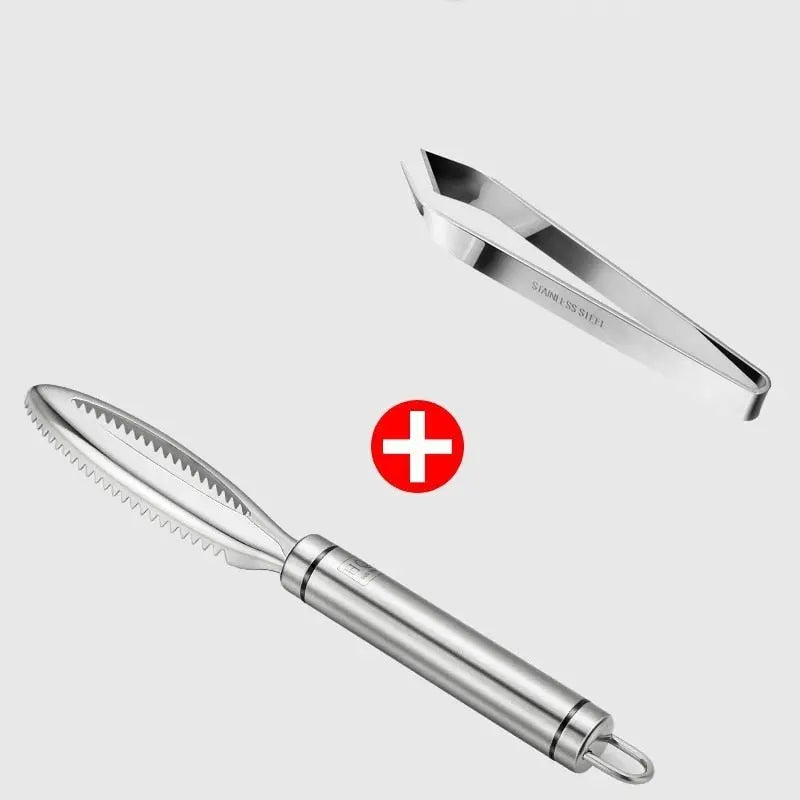 Kitchen accessories Stainles Fish Scales Scraping Graters Fast Remove Fish Cleaning Peeler Scraper Fish bone tweezers tool gadge Kitchen accessories Stainles Fish Scales Scraping Graters Fast Remove Fish Cleaning Peeler Scraper Fish bone tweezers tool gadge