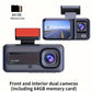 Tripla Fotocamera HD Visione Notturna - Scatola Nera DVR Auto a 3 Canali con Obiettivi Integrati Anteriore/Posteriore, Registrazione 1.3MP, Video in Loop 24h e Funzione Infrarossi