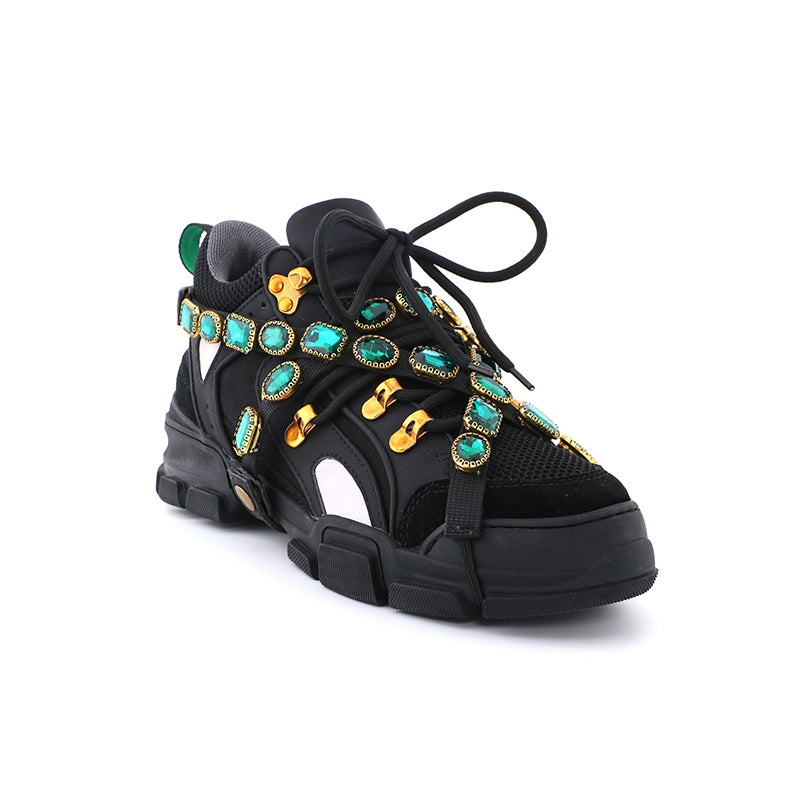 RAMAL Sneakers With Removable Crystal Jewelled Straps