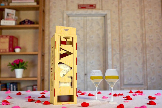 Vino Box Verticale  in Legno di Tiglio – Serie Eclissi