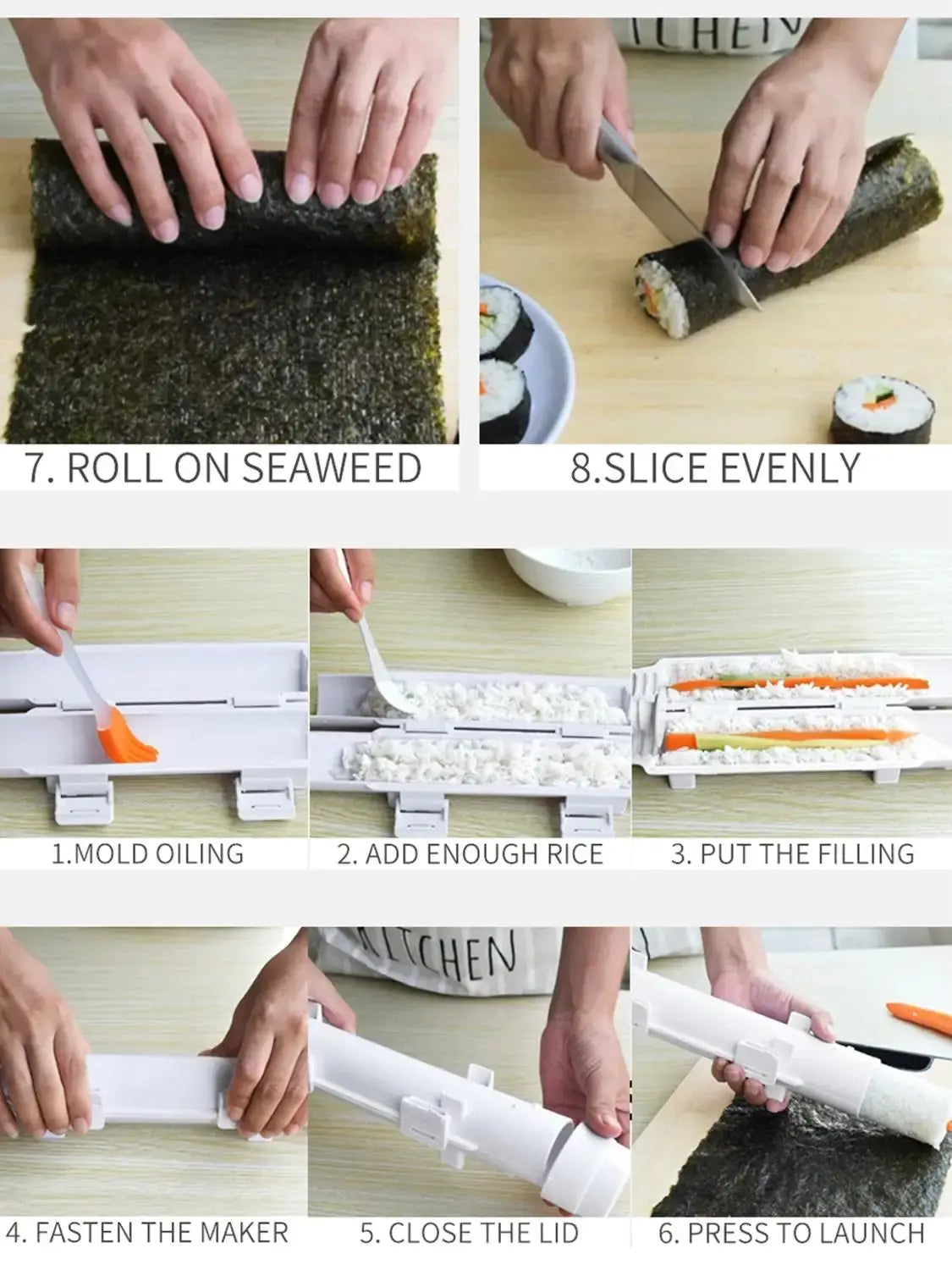 Quick Sushi Maker Roller Stampo per riso - Image #4