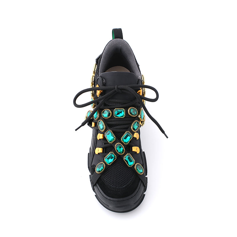 RAMAL Sneakers With Removable Crystal Jewelled Straps