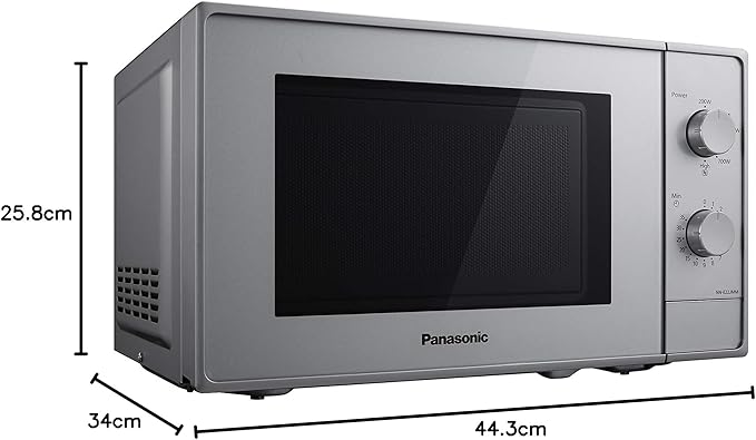 PANASONIC Forno Microonde NN-E22JMMEPG Capacità 20 Litri Potenza 800 Watt Colore Argento