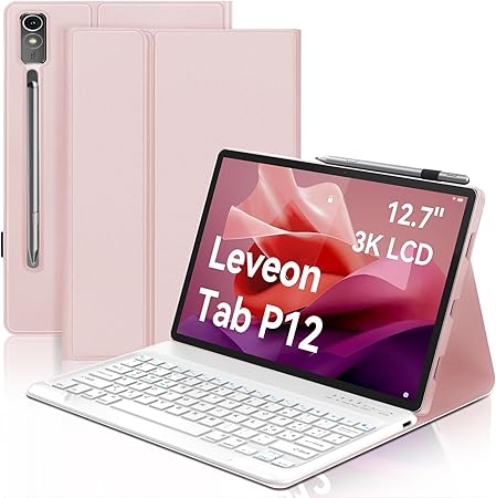 Tastiera per Lenovo Tab P12 Pro 12.7", Cover Tastiera Italiano Magnetica Intelligente Bluetooth