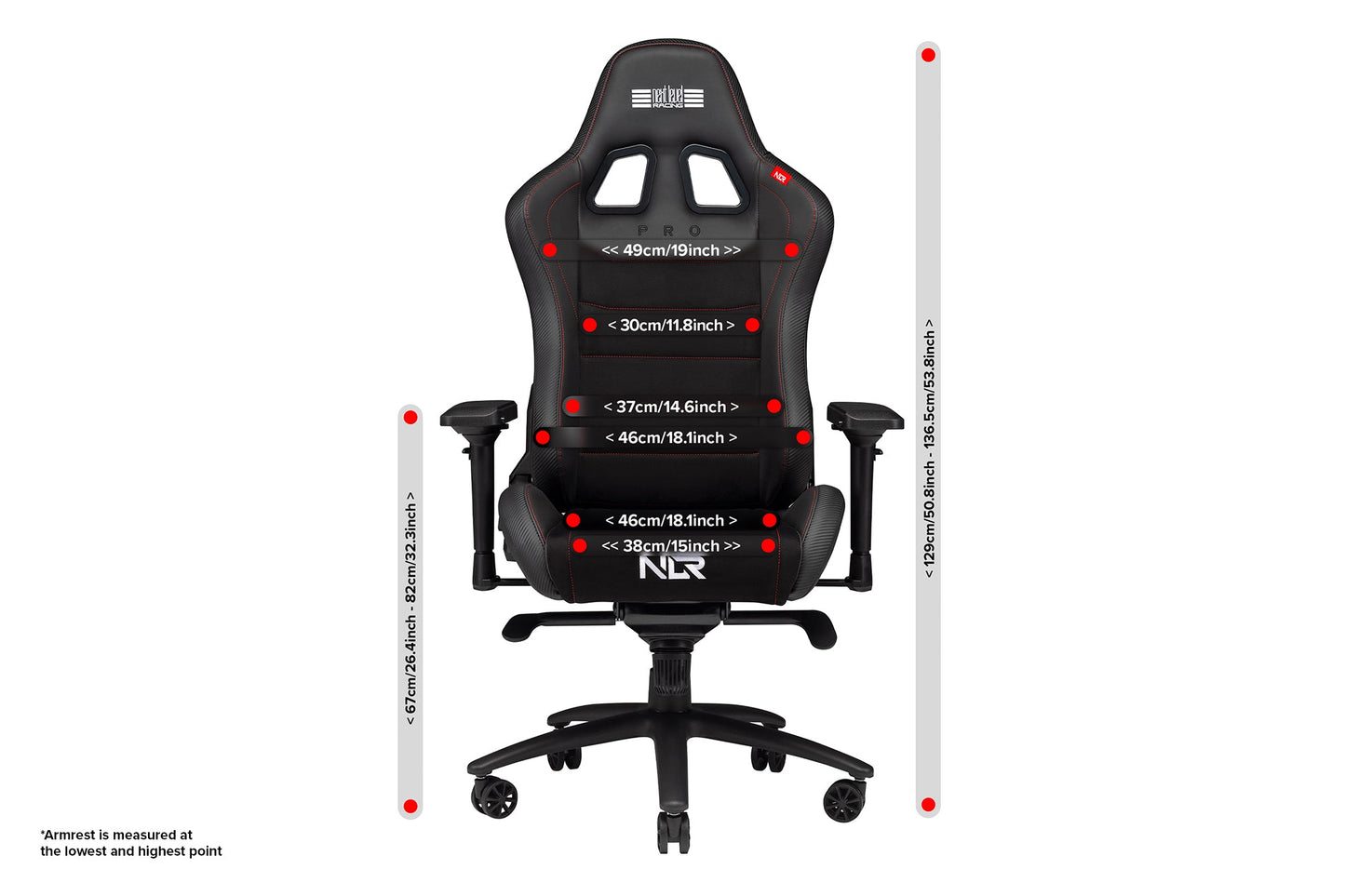 Next Level Racing Pro Gaming Chair Black Leather + Suede Edition