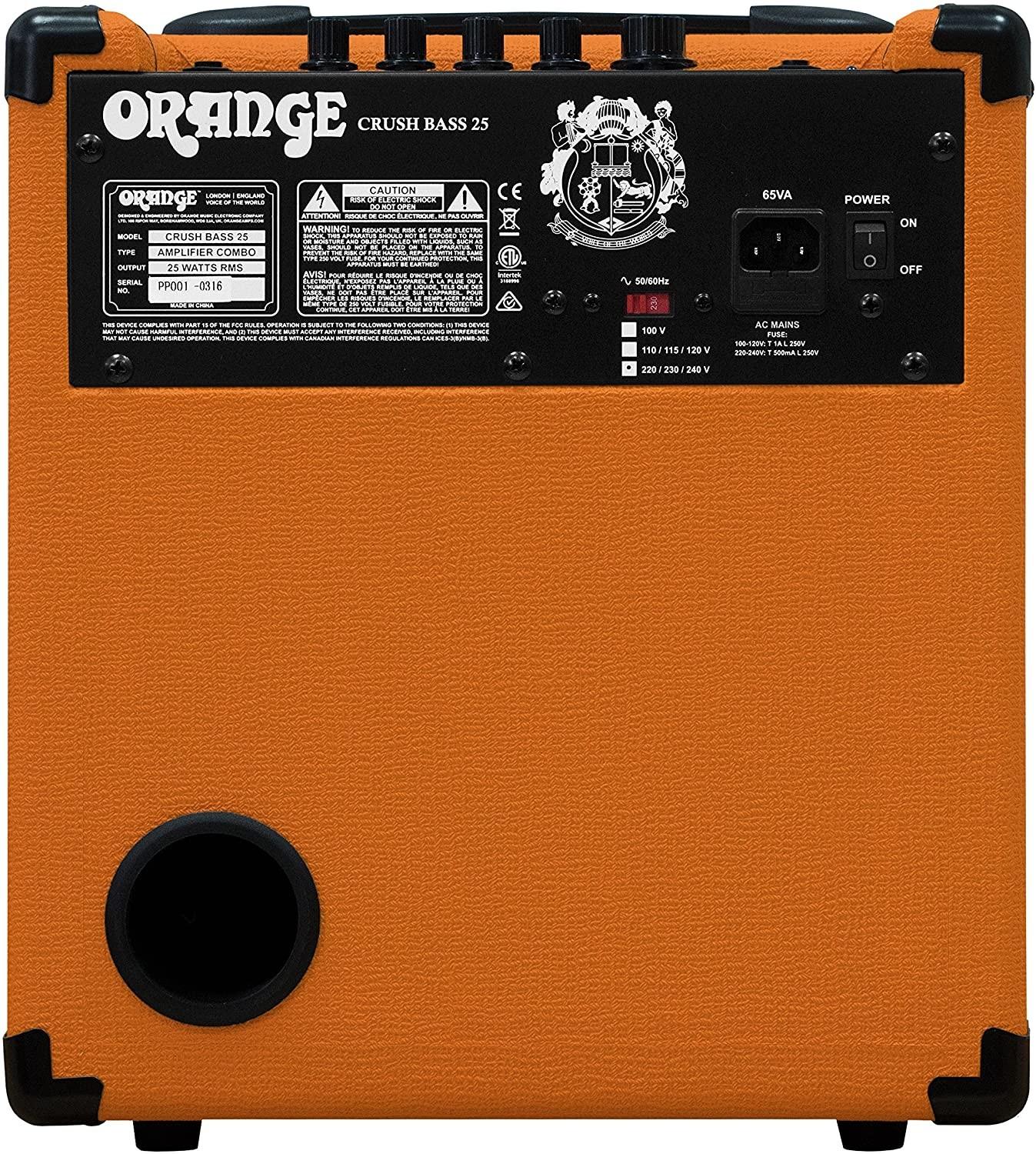 Orange Crush Bass 25 Amplificatore Combo per Basso da 8" e 25w, Arancione