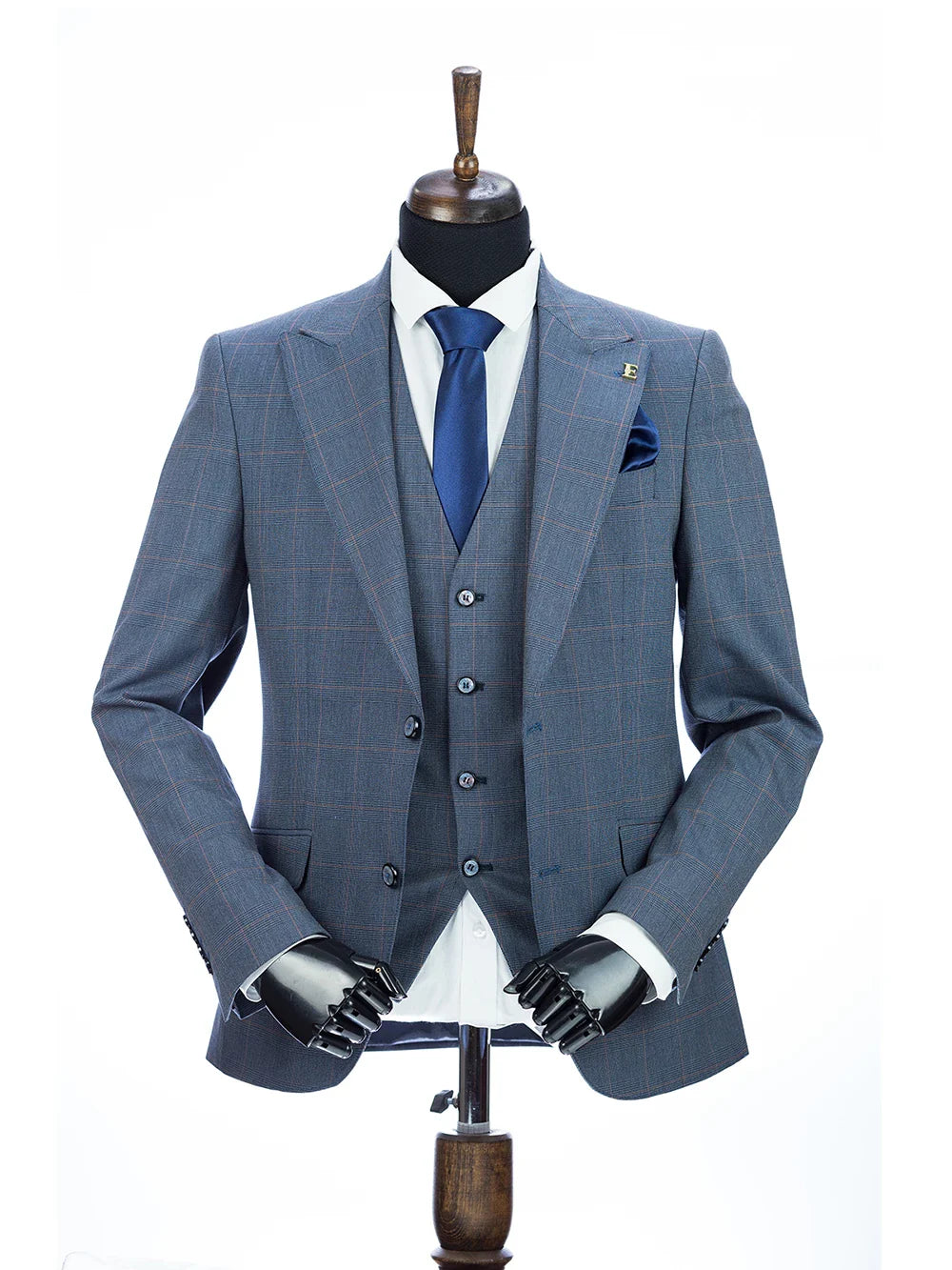 S-5XL (Jacket + Vest + Pants) Retro Gentleman Classic Fashion Plaid Mens Formal Business Slim Suit 3Pces Set Groom Wedding Dress