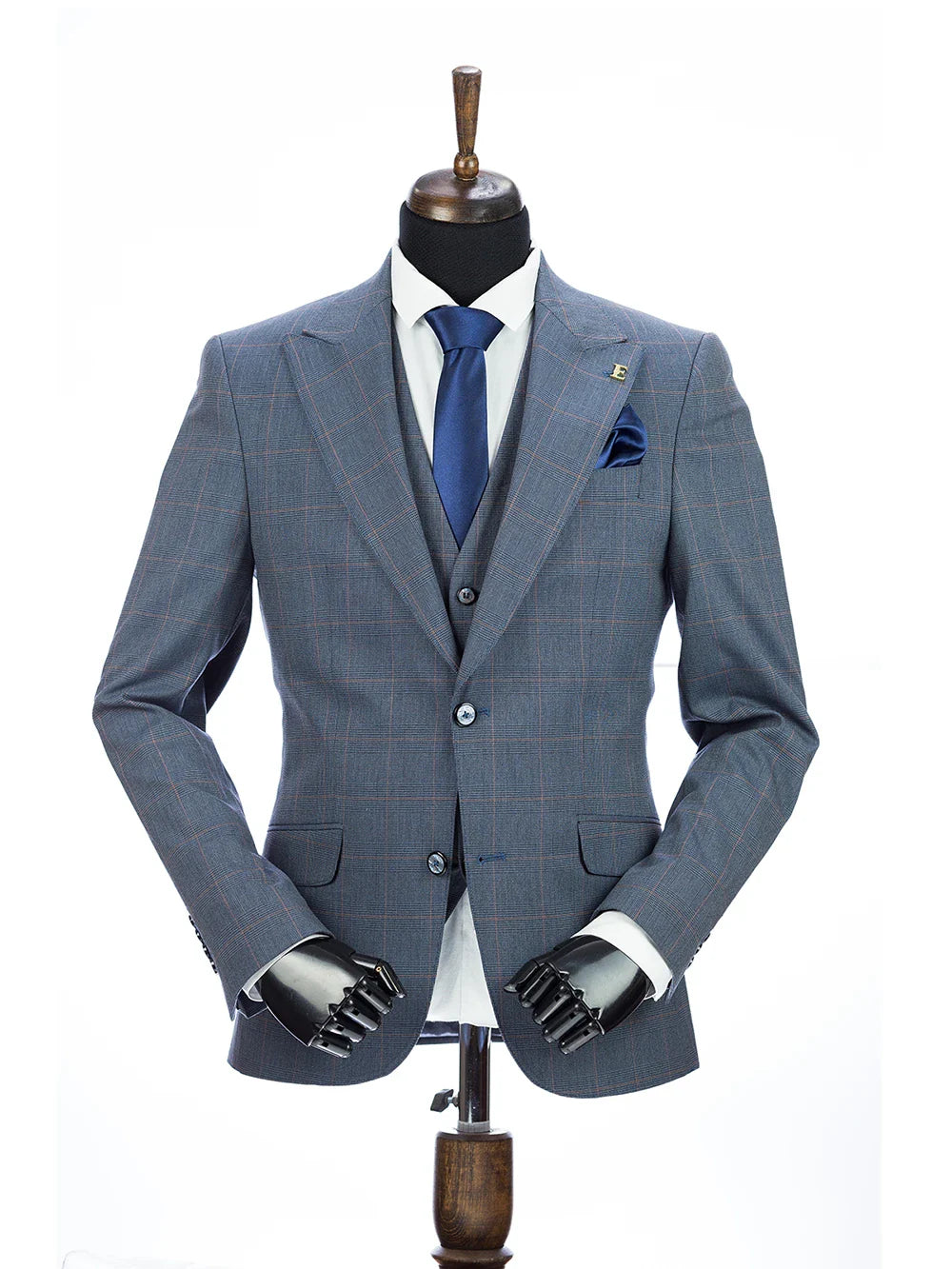 S-5XL (Jacket + Vest + Pants) Retro Gentleman Classic Fashion Plaid Mens Formal Business Slim Suit 3Pces Set Groom Wedding Dress