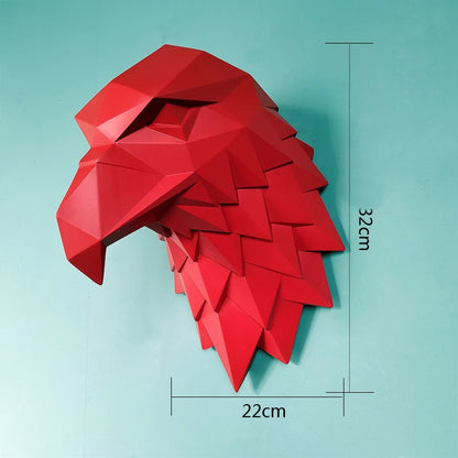 3D Wall Hanging Decoration Eagle Head Animal Figurines Living Room