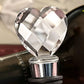 Champagne Stopper Chrome Wine Cork Crystal Heart