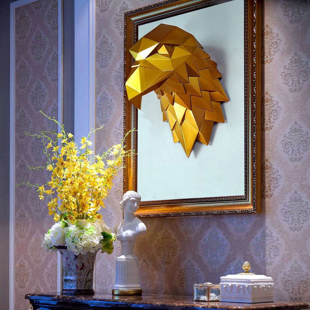 3D Wall Hanging Decoration Eagle Head Animal Figurines Living Room