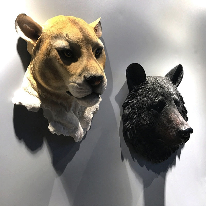 Animal Head Wall Decoration Statues Room - InterMedia World