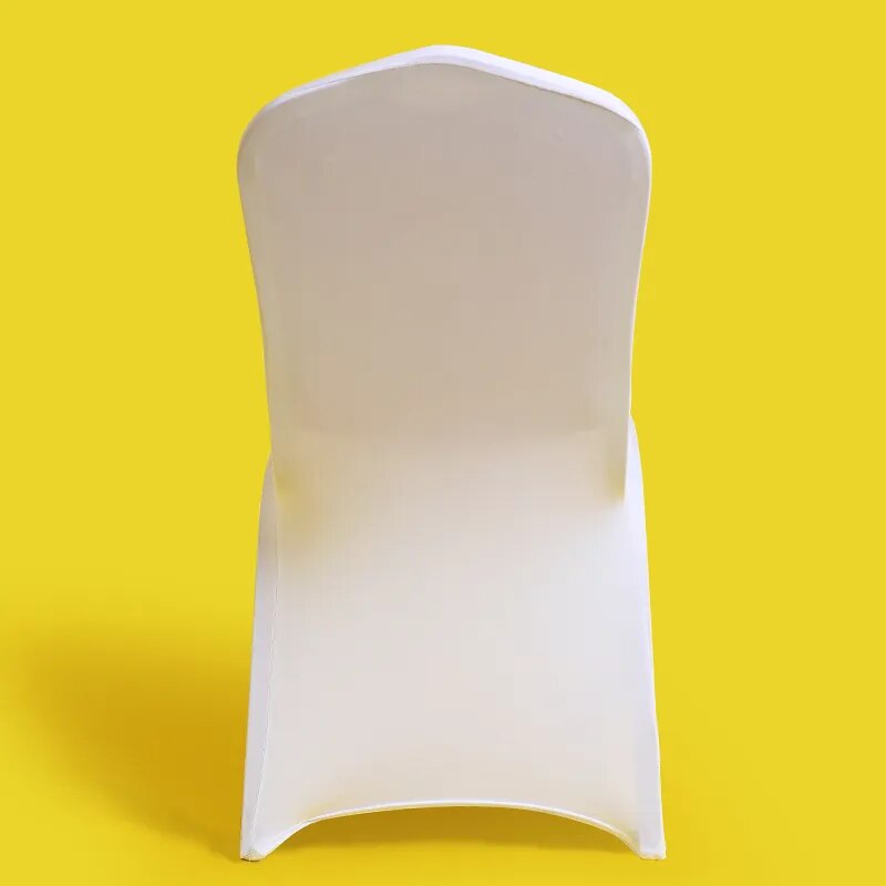 50/100Pcs White Wedding Chair Covers Spandex