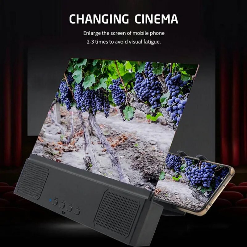 Screen Magnifier Movies Screen Amplifier Mobile Phone 12inch 3D